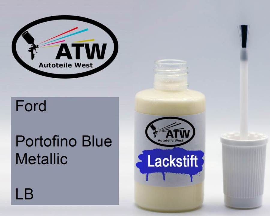 Ford, Portofino Blue Metallic, LB: 20ml Lackstift, von ATW Autoteile West.